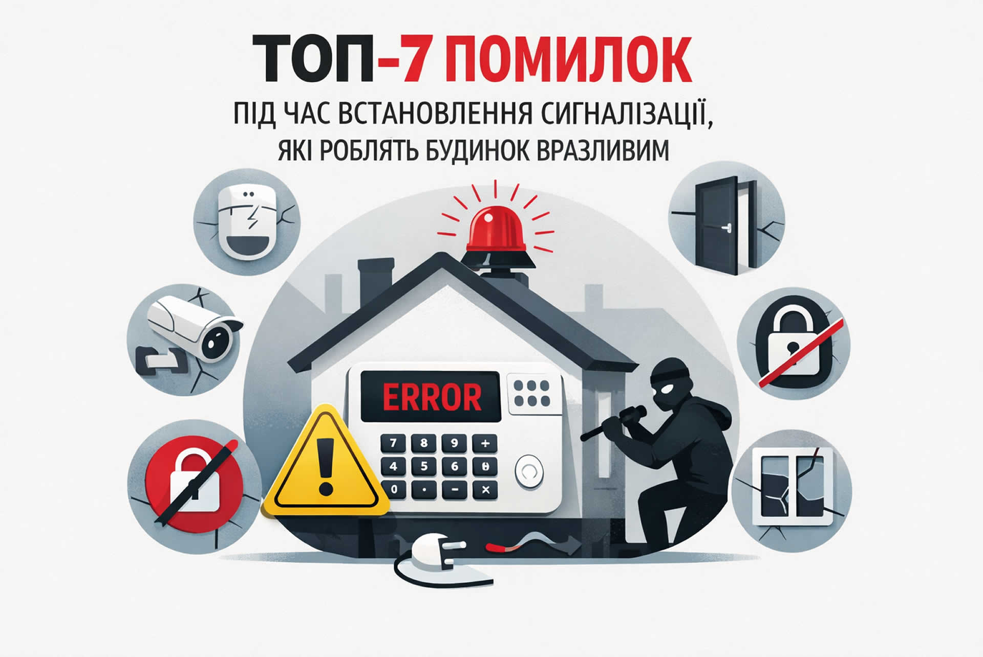 ТОП-7 помилок під час встановлення сигналізації, які роблять будинок вразливим