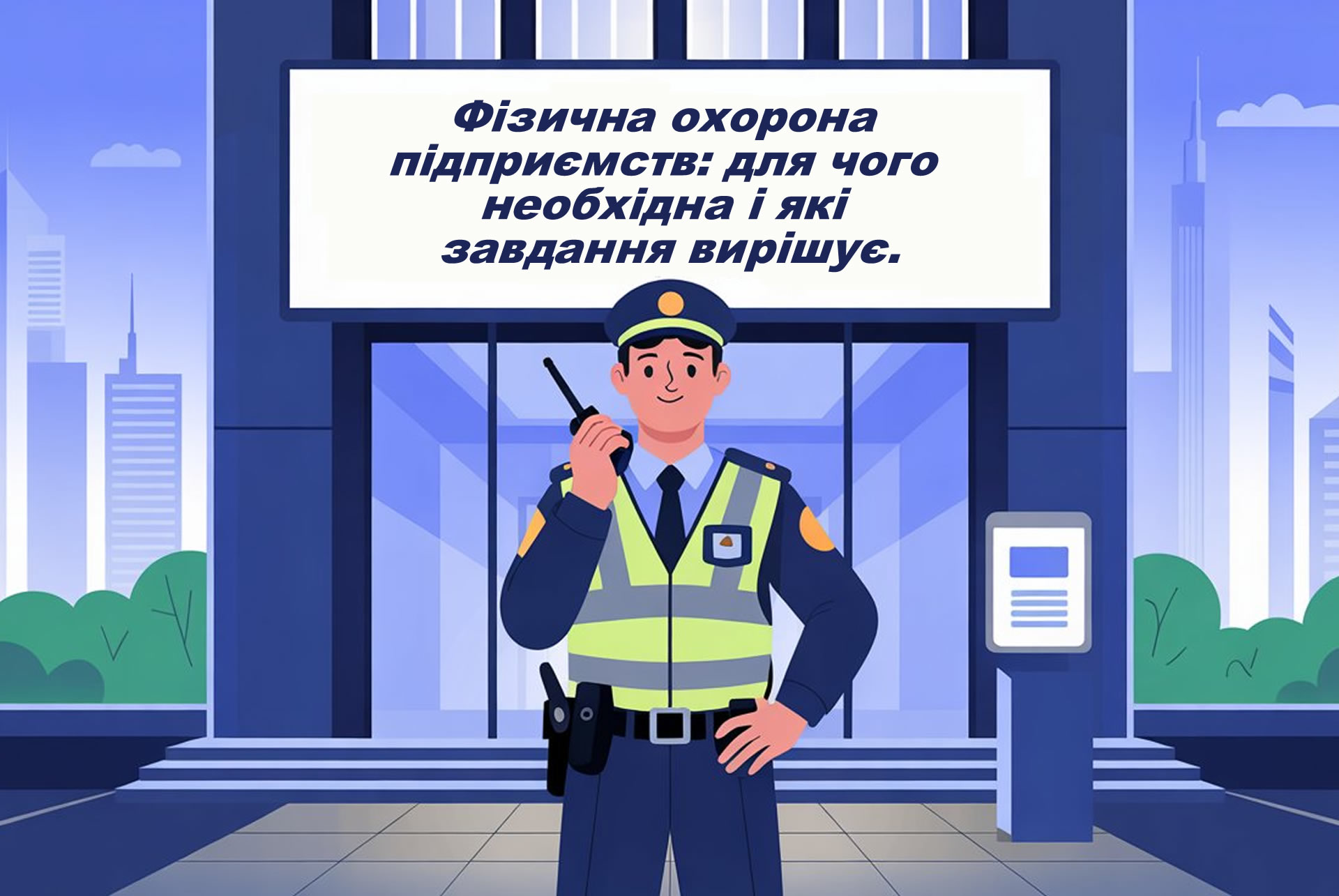 Фізична охорона підприємств: для чого необхідна і які завдання вирішує.