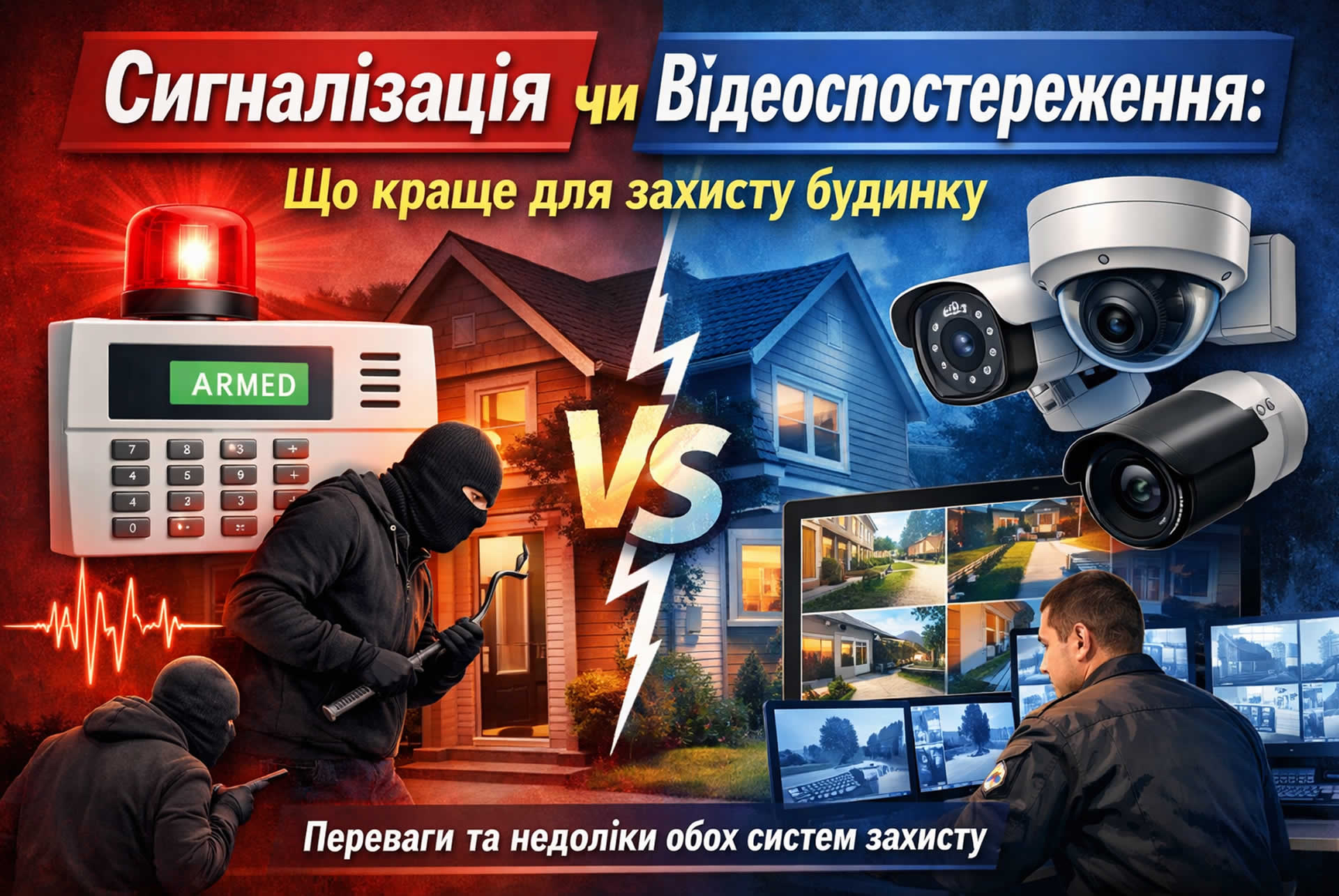 Сигналізація чи відеоспостереження: що краще для захисту будинку